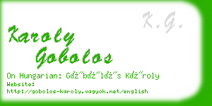karoly gobolos business card